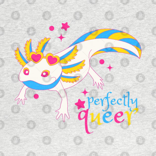 Pansexual Pride Axolotl by Nerd Trinkets